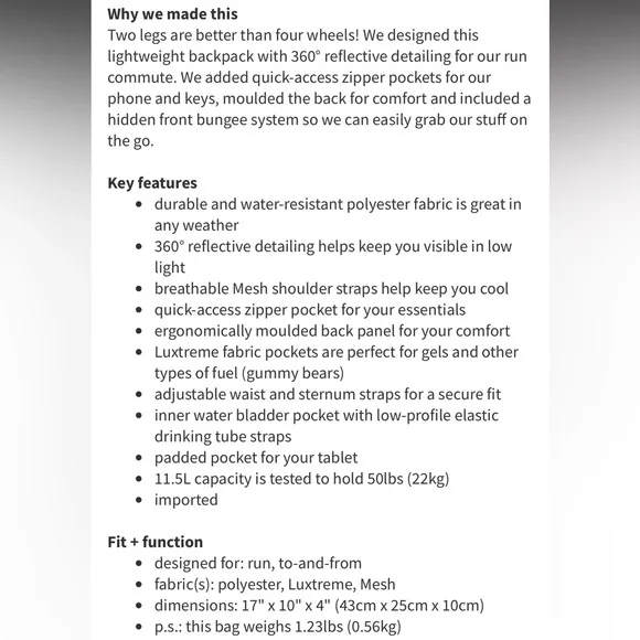 Lululemon Run From Work Backpack - Picture 13 of 13